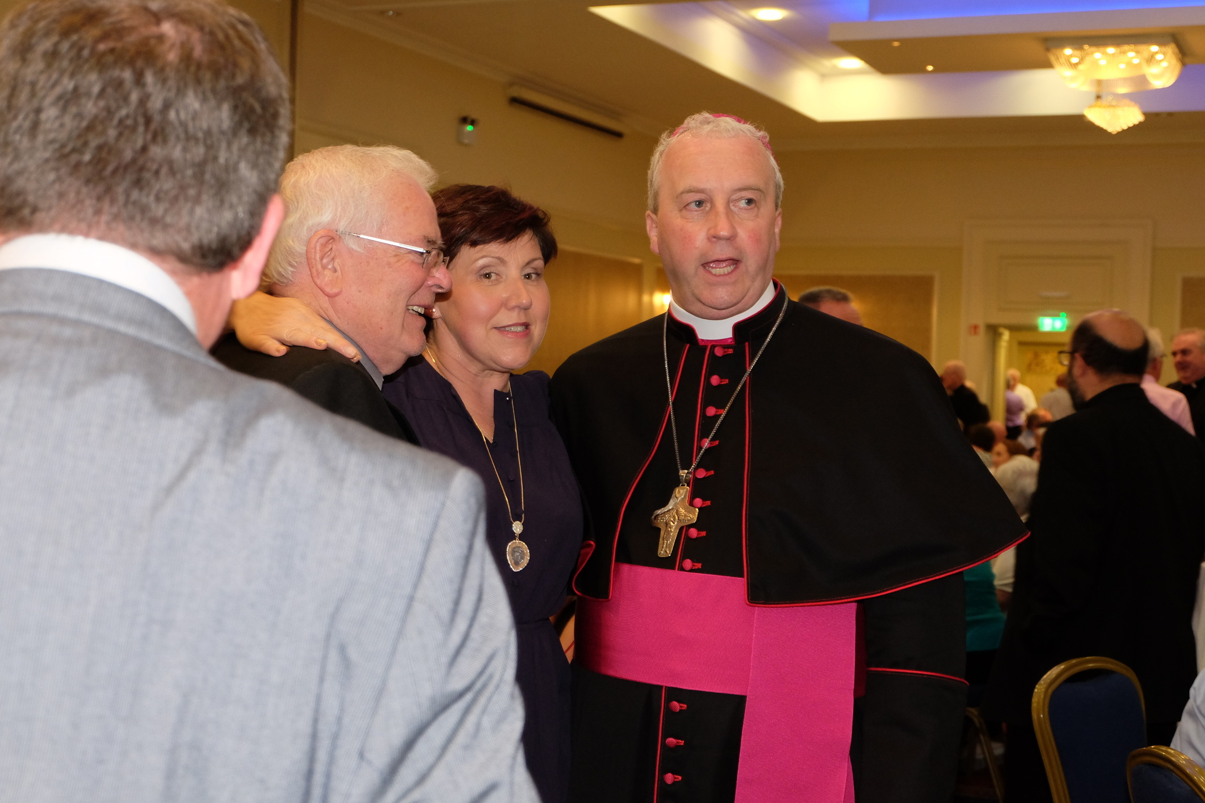 with the new Bishop Michael Router at a celebration dinner following the Bishop's Ordination Armagh City Hotel, Armagh,  21 July 2019Credit: LiamMcArdle.com