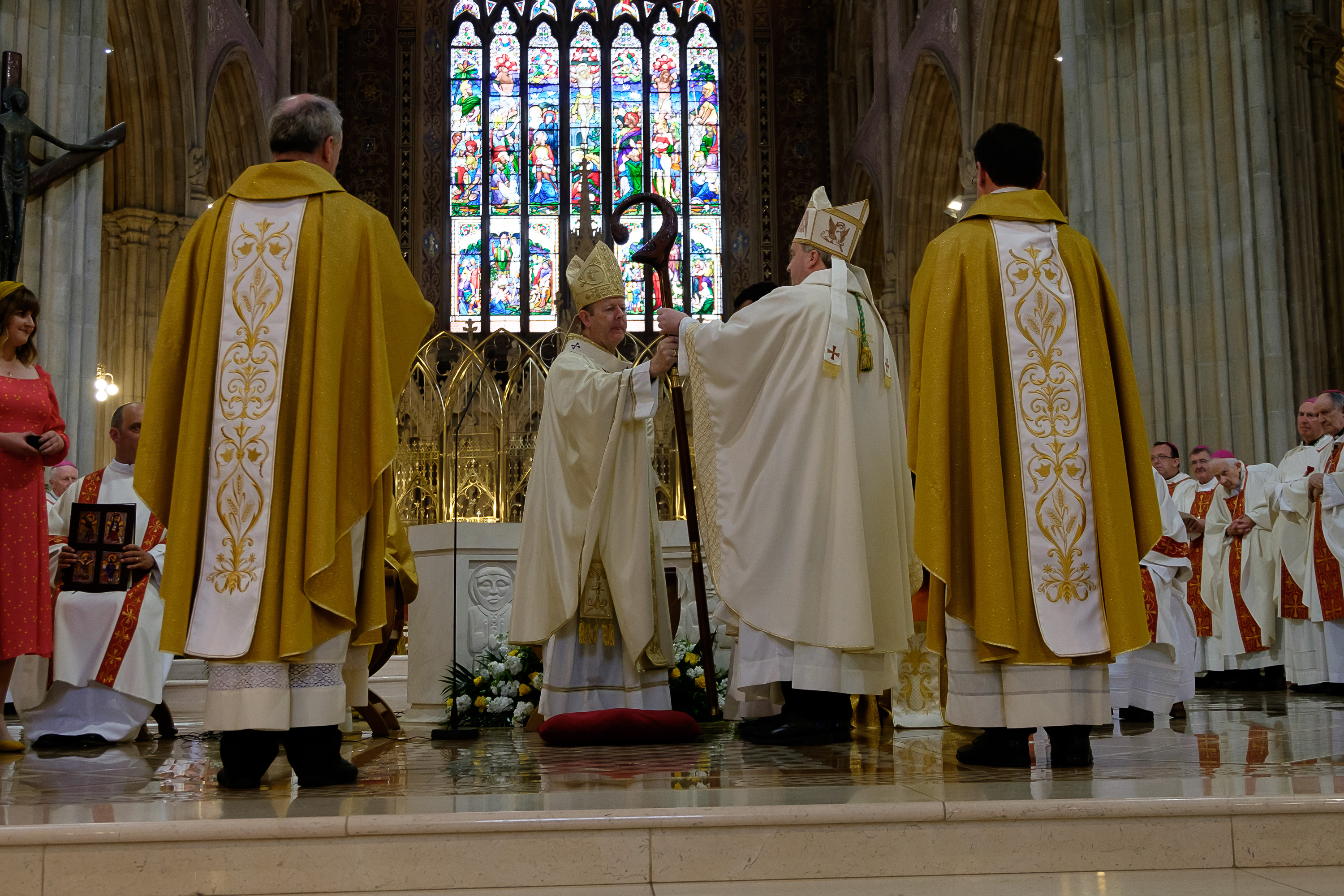 Archbishop Eamon Martin presents Bishop Michael Router with his crozierOrdination of Bishop Michael RouterSt Patrick's Cathedral, Armagh,  21 July 2019Credit: LiamMcArdle.com