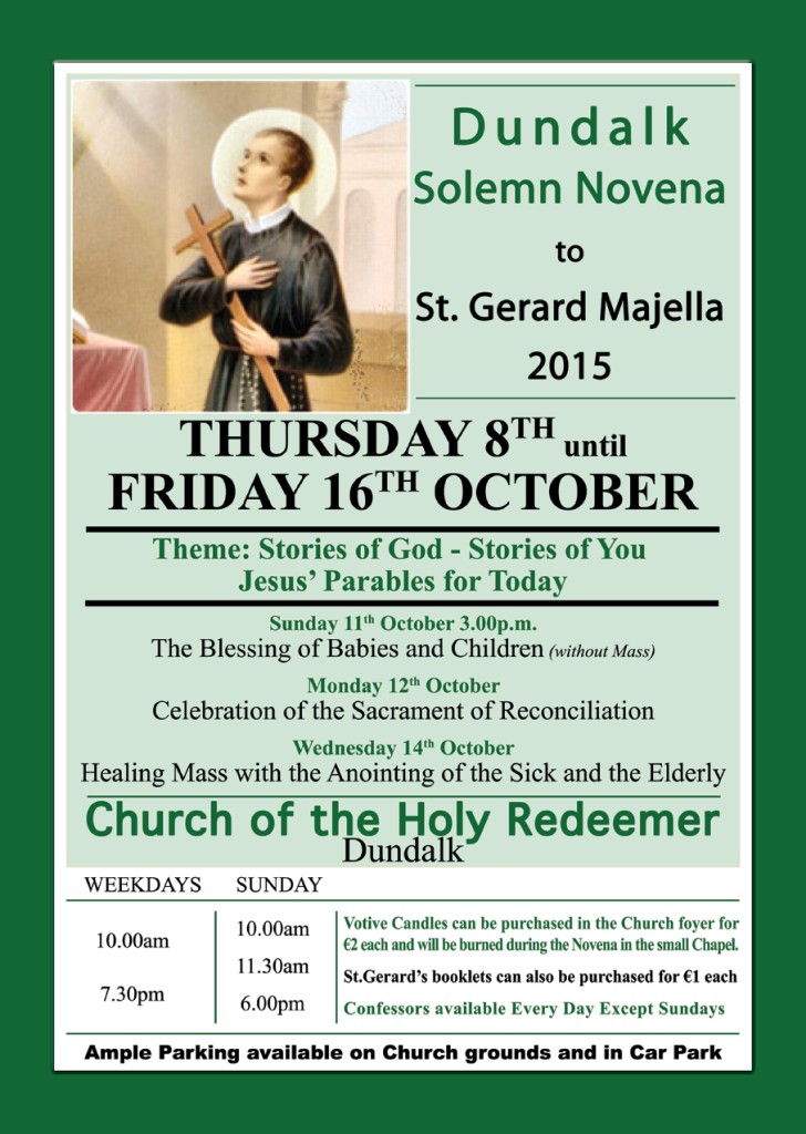 Dundalk St. Gerard's Majella Novena @ Church of the Holy Redeemer, Dundalk