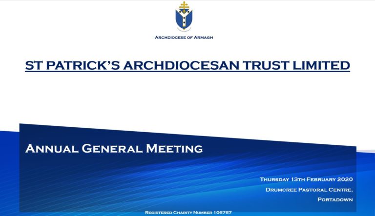 St Patrick’s Archdiocesan Trust Limited – Annual General Meeting – 13 February 2020